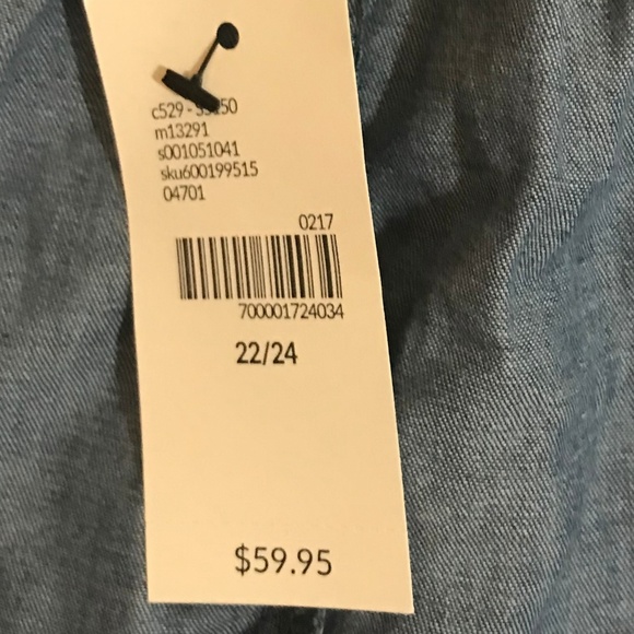 NWT Lane Bryant Chambray Off The Shoulder Top - Picture 4 of 4